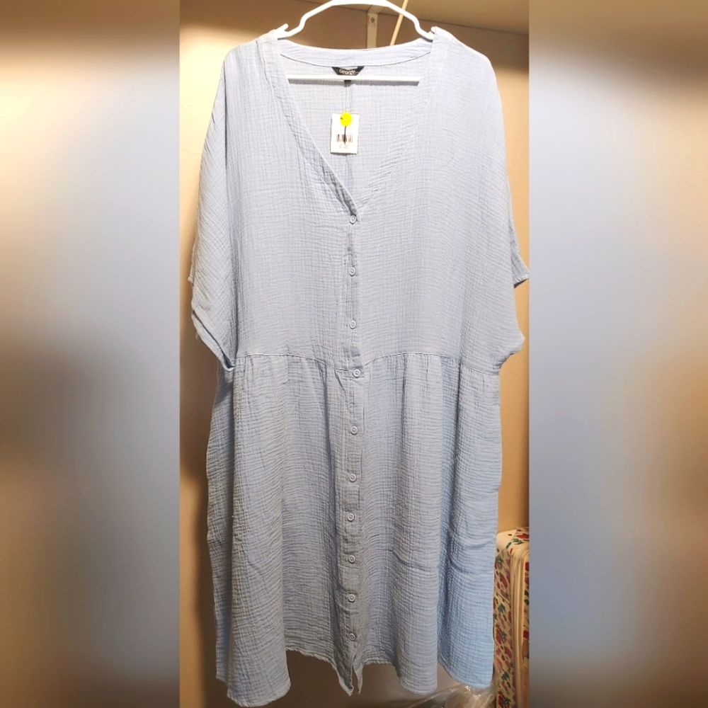 Powder Blue Summer Dress  Size 3X  NWT